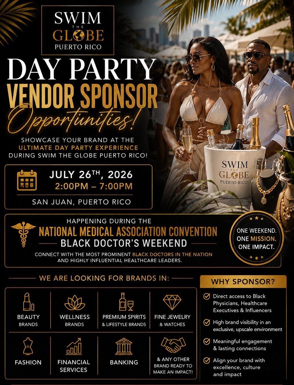 Day Party Vendor & Sponsor Opportunities — July 26th, 2026 in San Juan, Puerto Rico